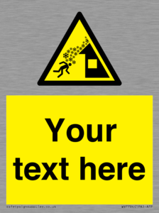 Custom warning roof avalanche